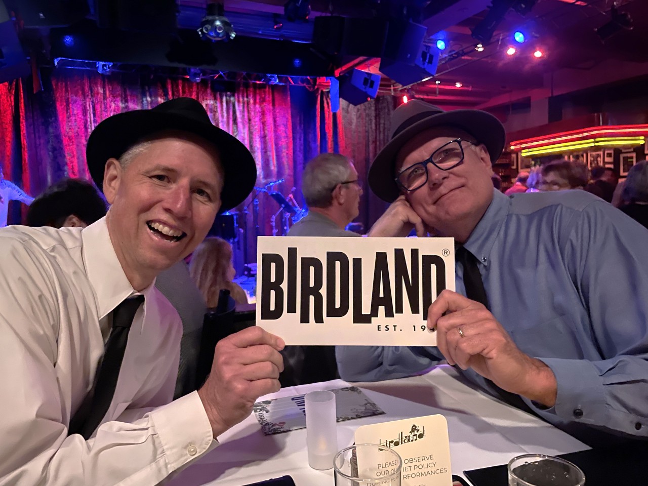 picture of Harbaugh and Bowen at Birdland Jazz Club in New York City